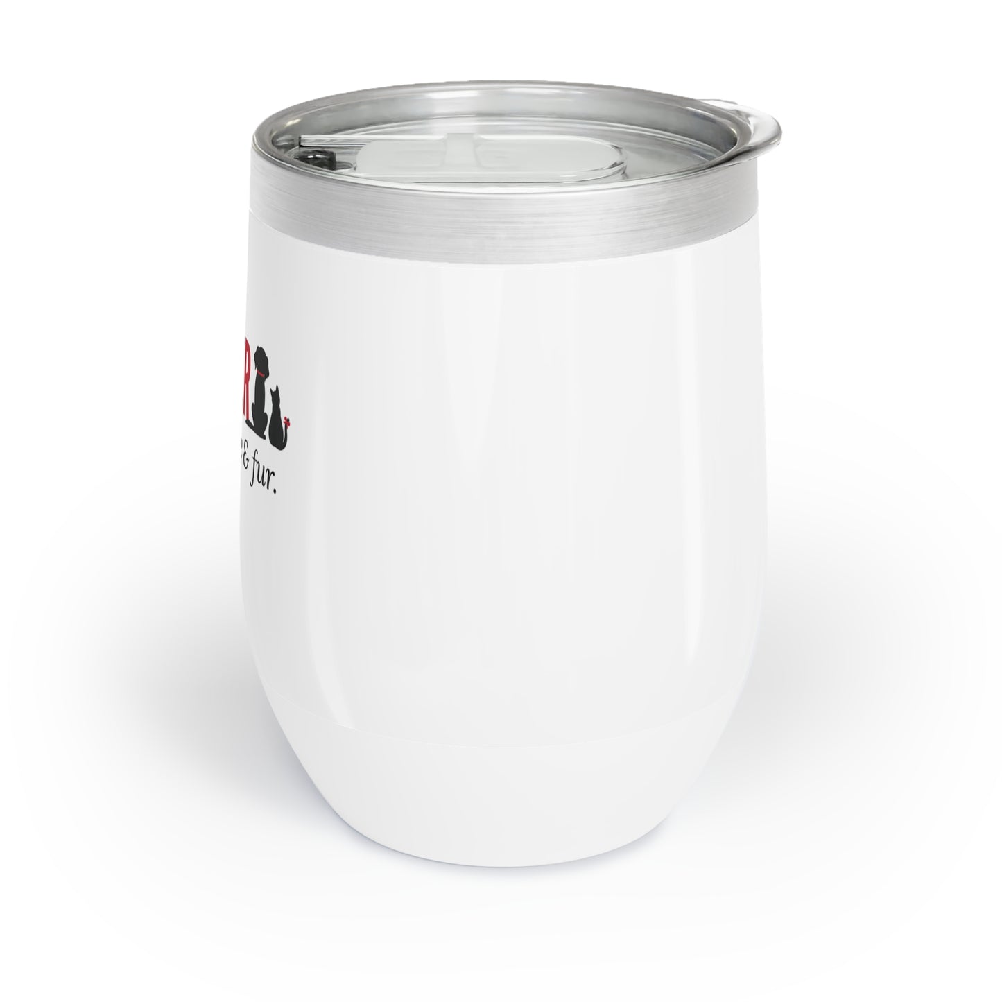 Pet Sitter Wine Tumbler – “Powered by Coffee and Fur. Mostly Fur.”