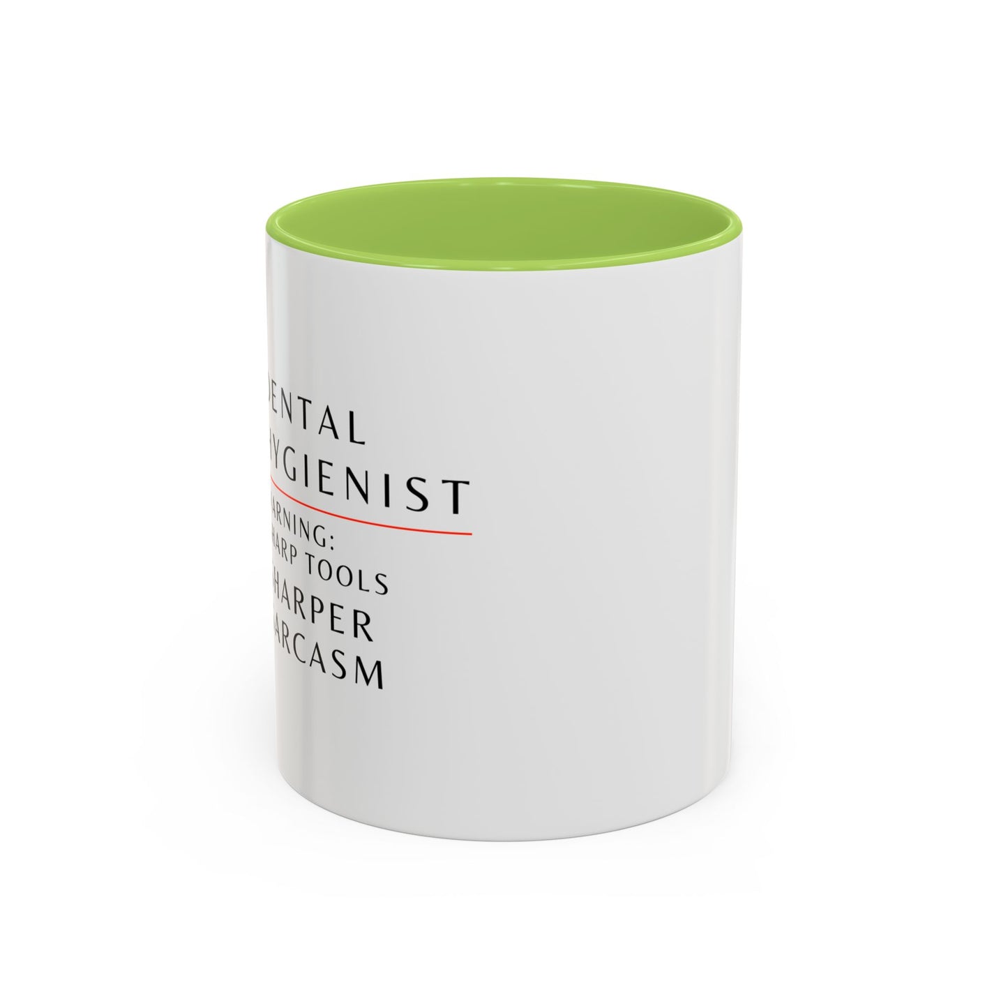 Dental Hygienist Floral Coffee Mug – "Warning: Sharp Tools, Sharper Sarcasm"