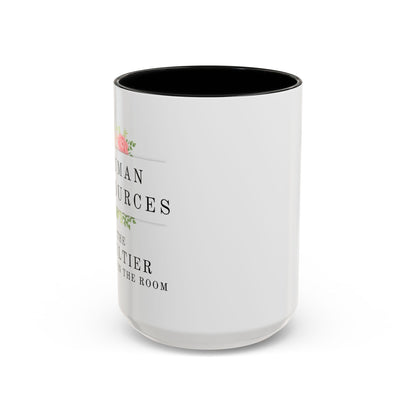 Human Resources Floral Coffee Mug: "Because Common Sense Isn’t That Common"