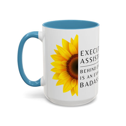 Executive Assistant Floral Coffee Mug – “Behind every exec is an exhausted badass.”