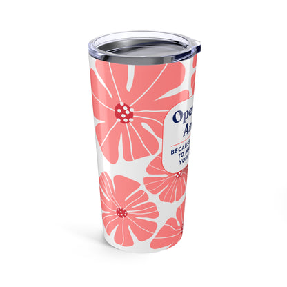 Operations Analyst 20oz Floral Tumbler — 'Because Someone Has to Make Sense of Your Workflow'