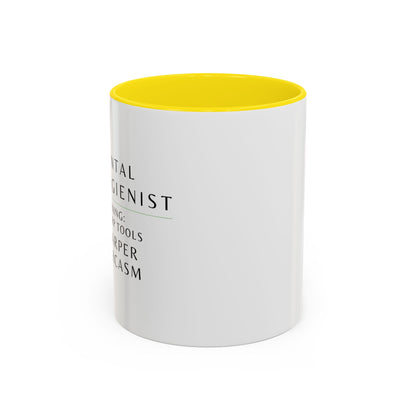 Dental Hygienist Coffee Mug – "Warning: Sharp Tools, Sharper Sarcasm"