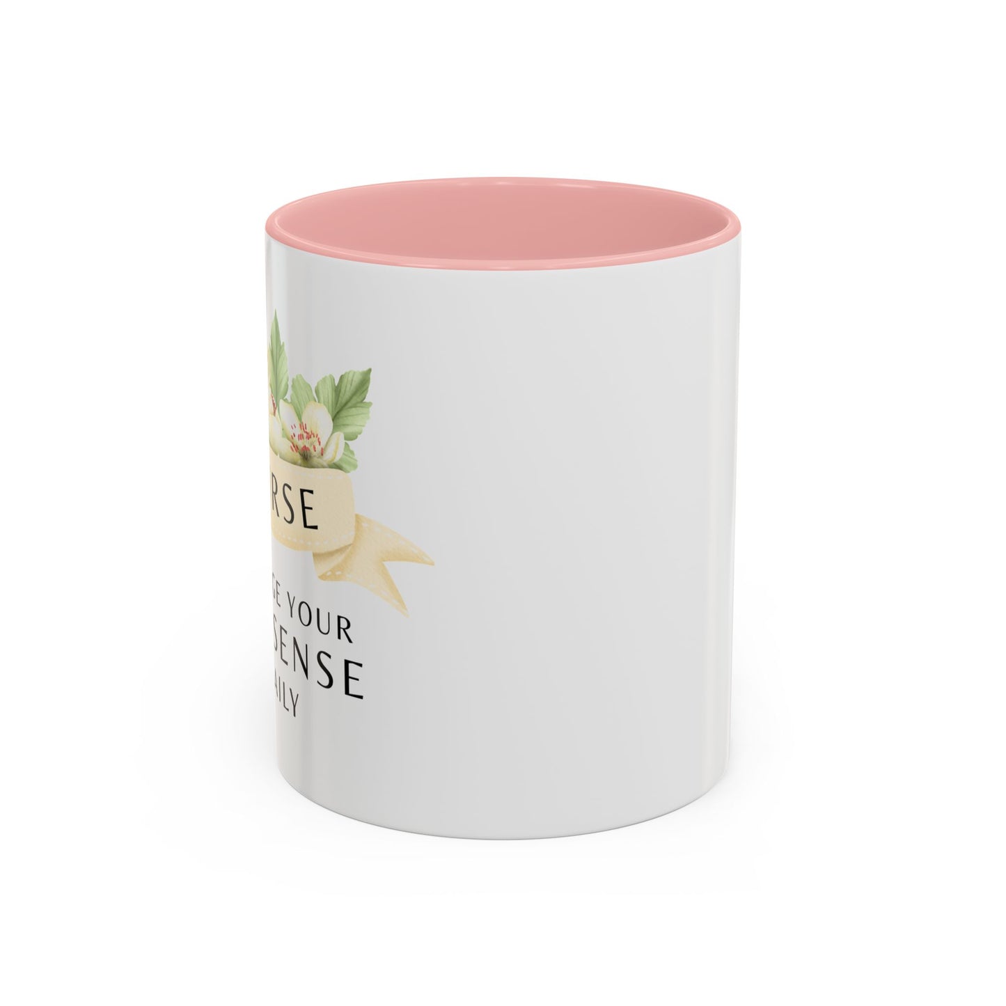 Nurse Floral Coffee Mug – "I Triage Your Nonsense Daily"