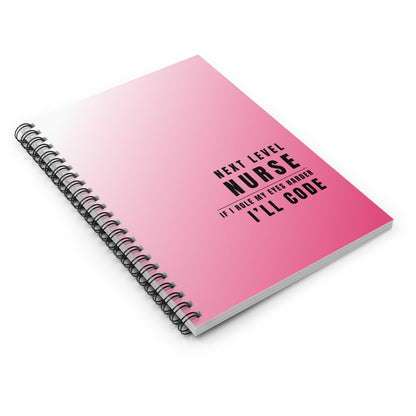 Nurse Gradient Notebook – "If I Roll My Eyes Any Harder, I’ll Code"