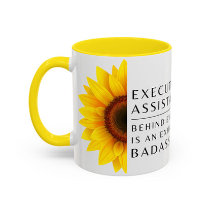 Executive Assistant Floral Coffee Mug – “Behind every exec is an exhausted badass.”