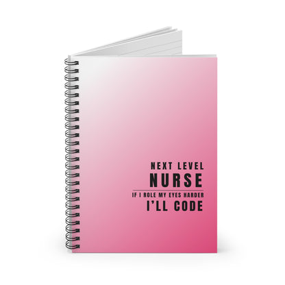 Nurse Gradient Notebook – "If I Roll My Eyes Any Harder, I’ll Code"