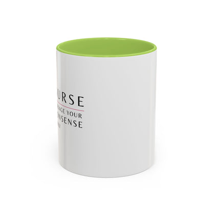 Nurse Sunflower Coffee Mug – "I Triage Your Nonsense Daily"