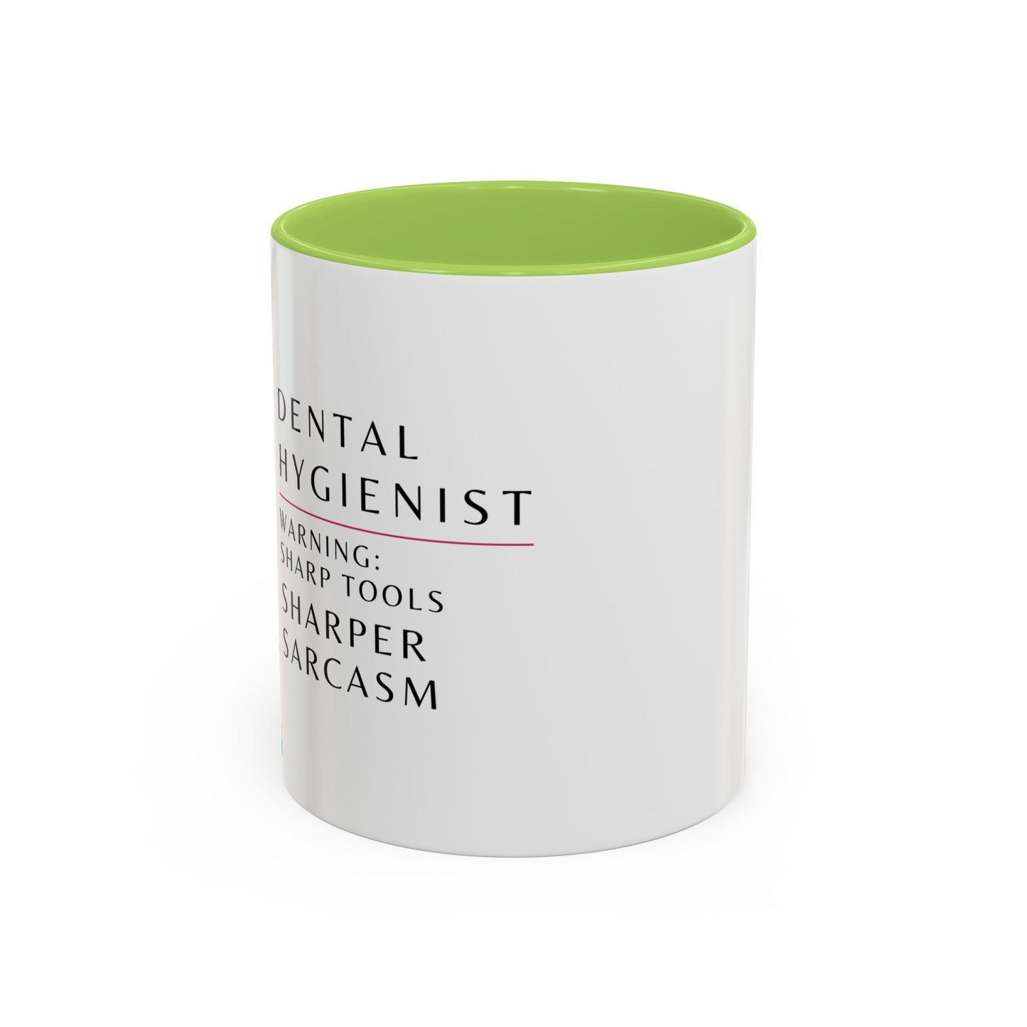 Dental Hygienist Floral Coffee Mug – "Warning: Sharp Tools, Sharper Sarcasm"