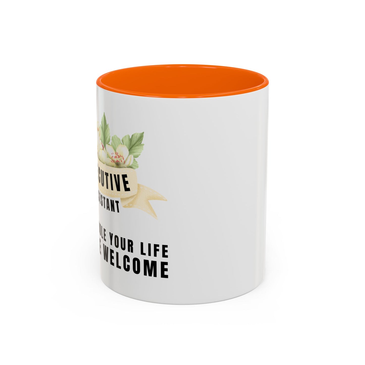 Executive Assistant Floral Coffee Mug - "I schedule your life. You're welcome."