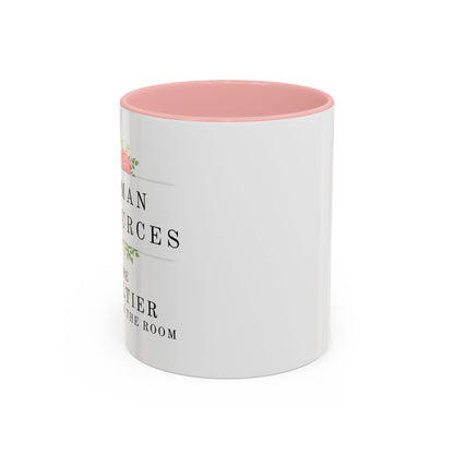 Human Resources Floral Coffee Mug: "Because Common Sense Isn’t That Common"