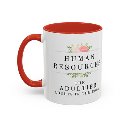 Human Resources Floral Coffee Mug: "Because Common Sense Isn’t That Common"