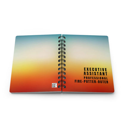 Executive Assistant Spiral Gradient Notebook – “Professional Fire-Putter-Outer.”