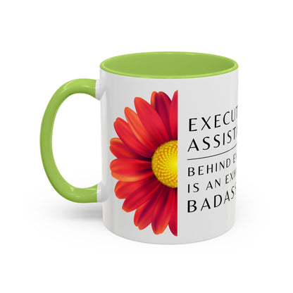 Executive Assistant Floral Coffee Mug – “Behind every exec is an exhausted badass.”
