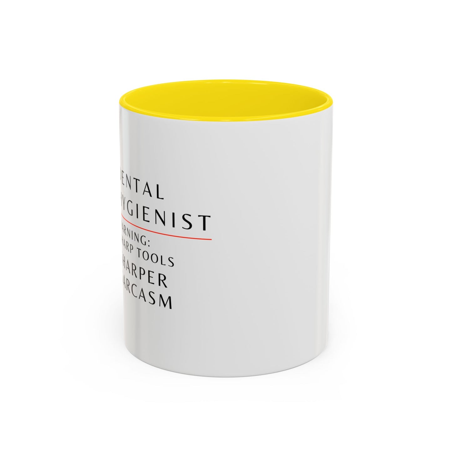 Dental Hygienist Floral Coffee Mug – "Warning: Sharp Tools, Sharper Sarcasm"