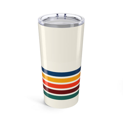 Business Analyst 20oz Tumbler — 'Because someone has to know what's going on around here' Retro Stripe Travel Cup
