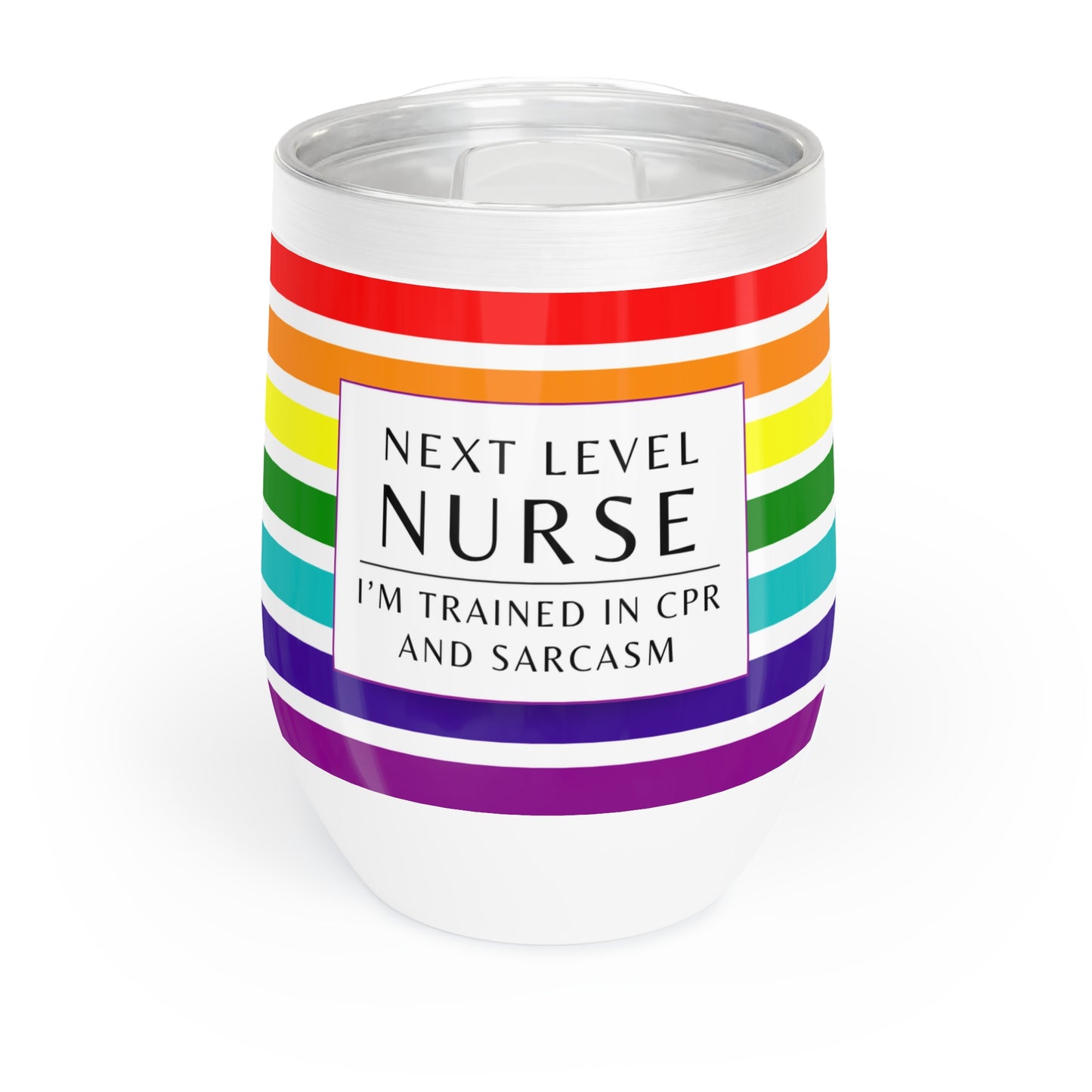 Nurse Wine Tumbler – “I’m trained in CPR & Sarcasm”