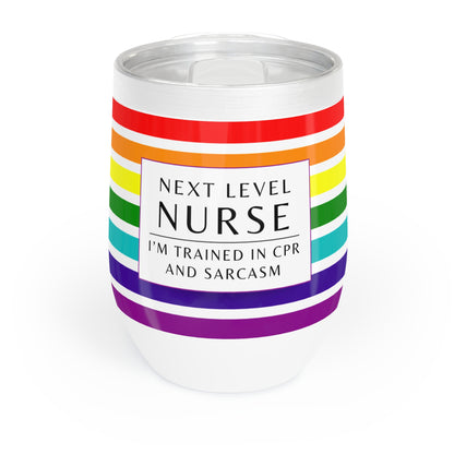Nurse Wine Tumbler – “I’m trained in CPR & Sarcasm”