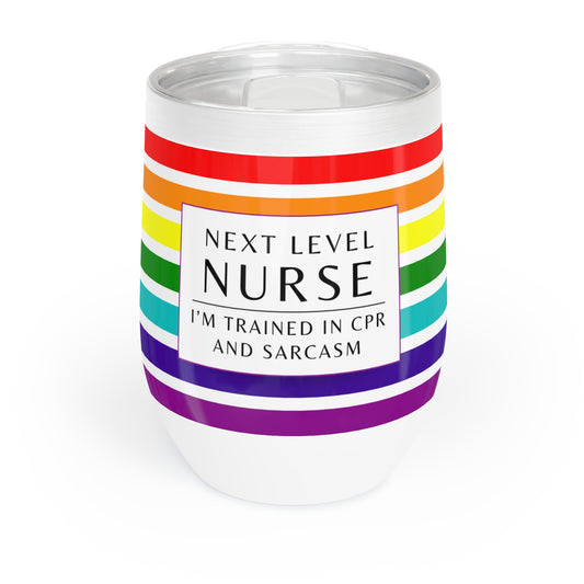Nurse Wine Tumbler – “I’m trained in CPR & Sarcasm”