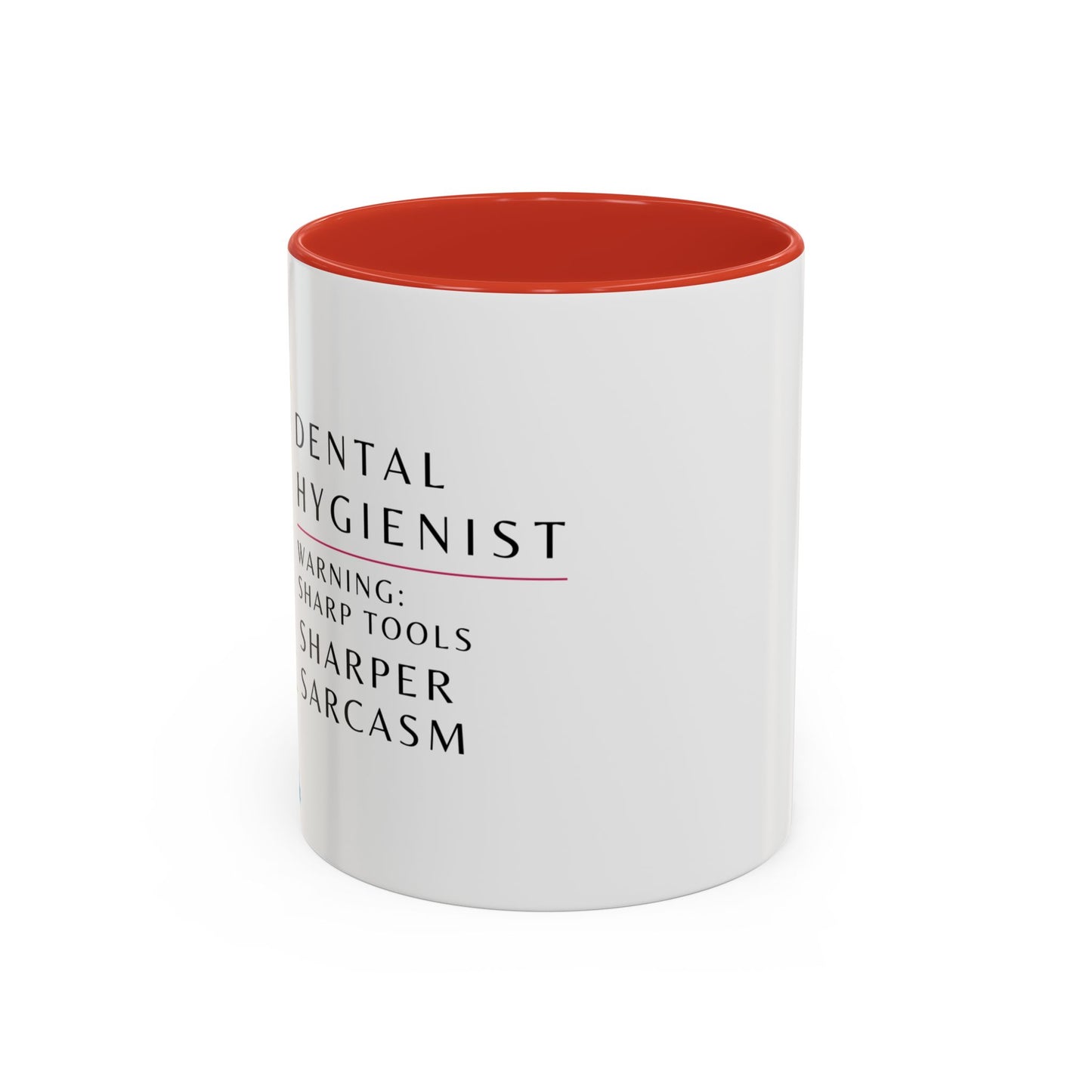Dental Hygienist Floral Coffee Mug – "Warning: Sharp Tools, Sharper Sarcasm"