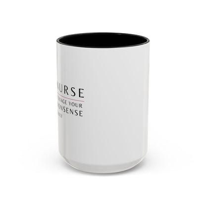 Nurse Sunflower Coffee Mug – "I Triage Your Nonsense Daily"