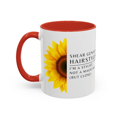 Hairstylist Coffee Mug – “I’m a Stylist, Not a Magician. (But Close.)”