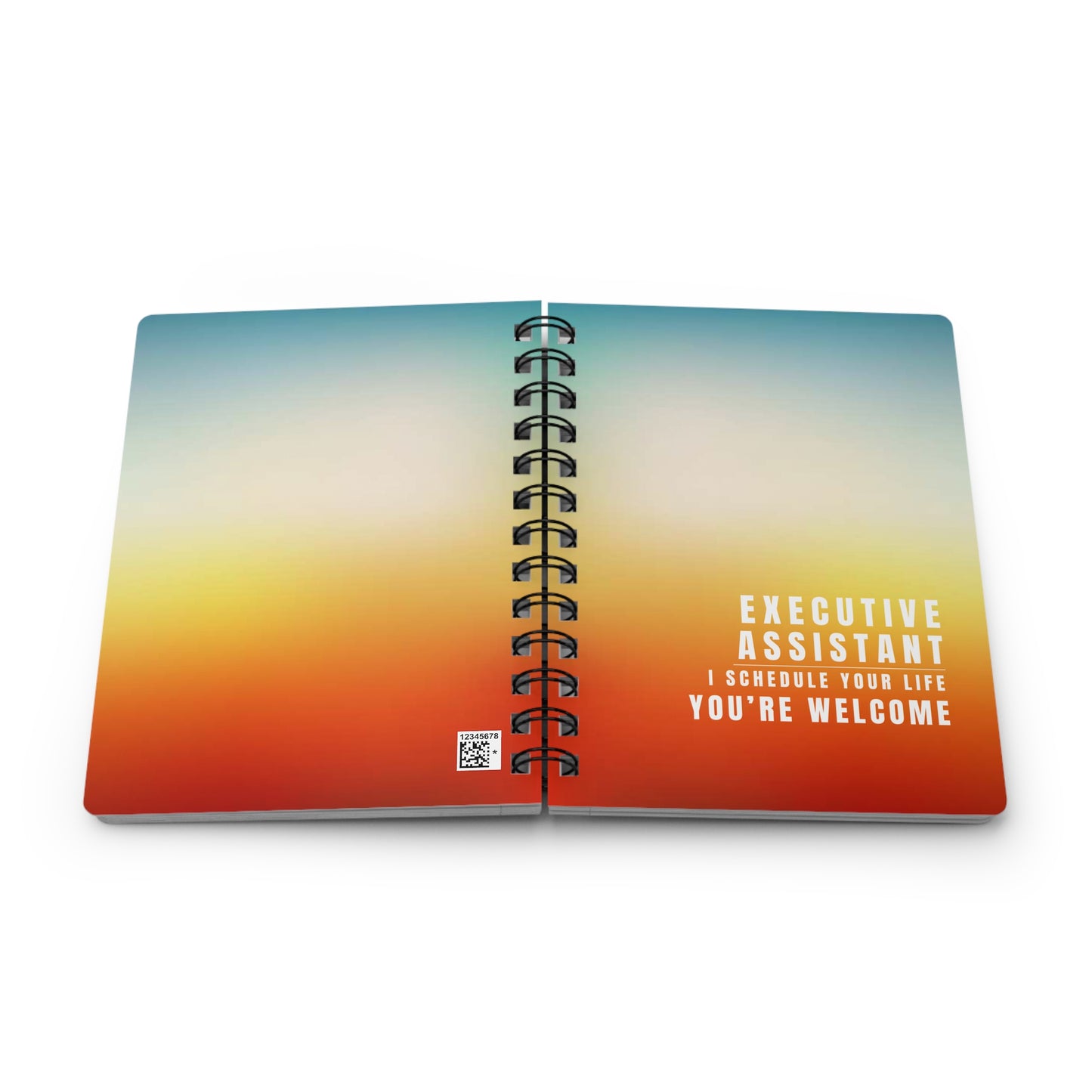 Executive Assistant Gradient Spiral Notebook – “I schedule your life, you’re welcome.”