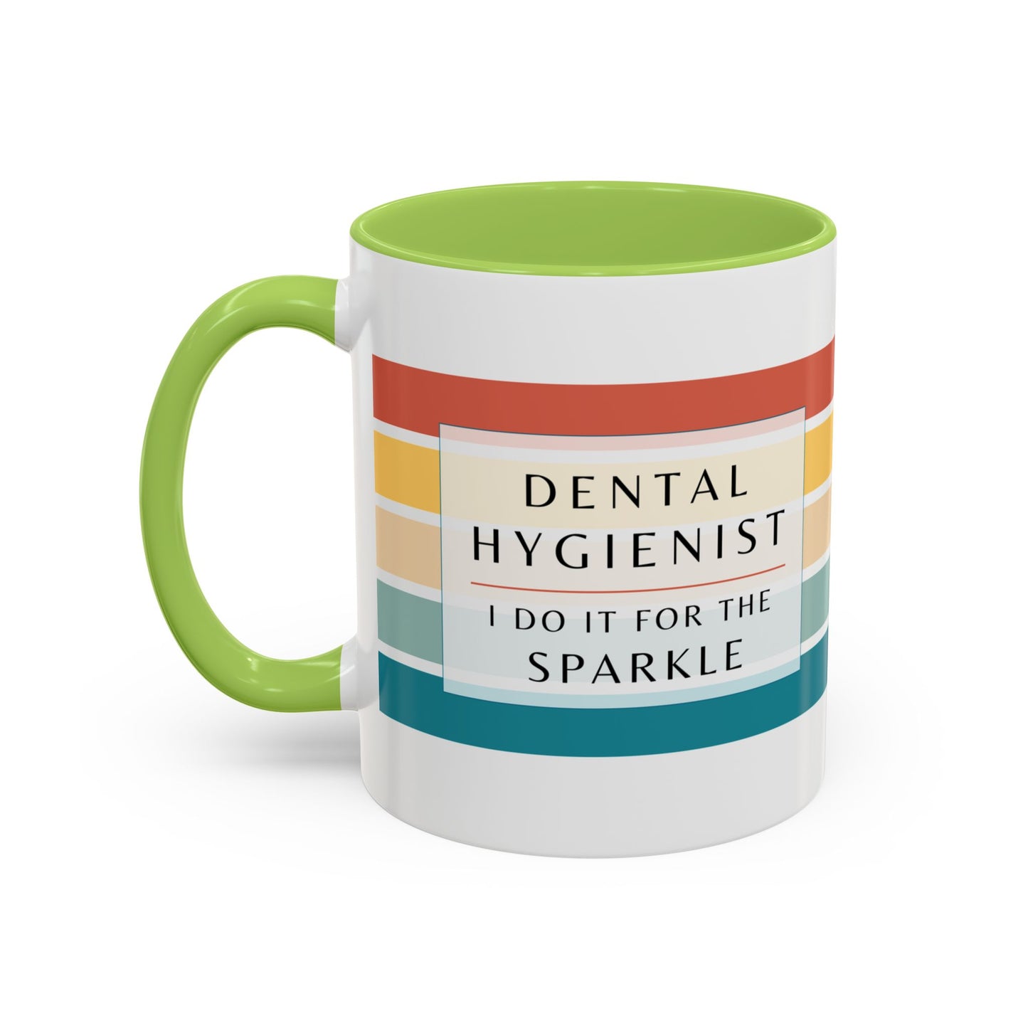 Dental Hygienist Striped Coffee Mug – "I Do It for the Sparkle"