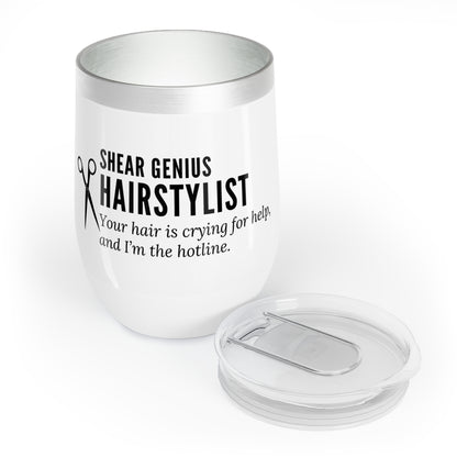 Wine Tumbler – “Hairstylist: Your Hair Is Crying for Help, and I’m the Hotline”