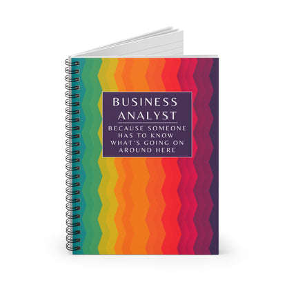 Business Analyst Spiral Notebook – “Because Someone Has to Know What’s Going On Around Here”