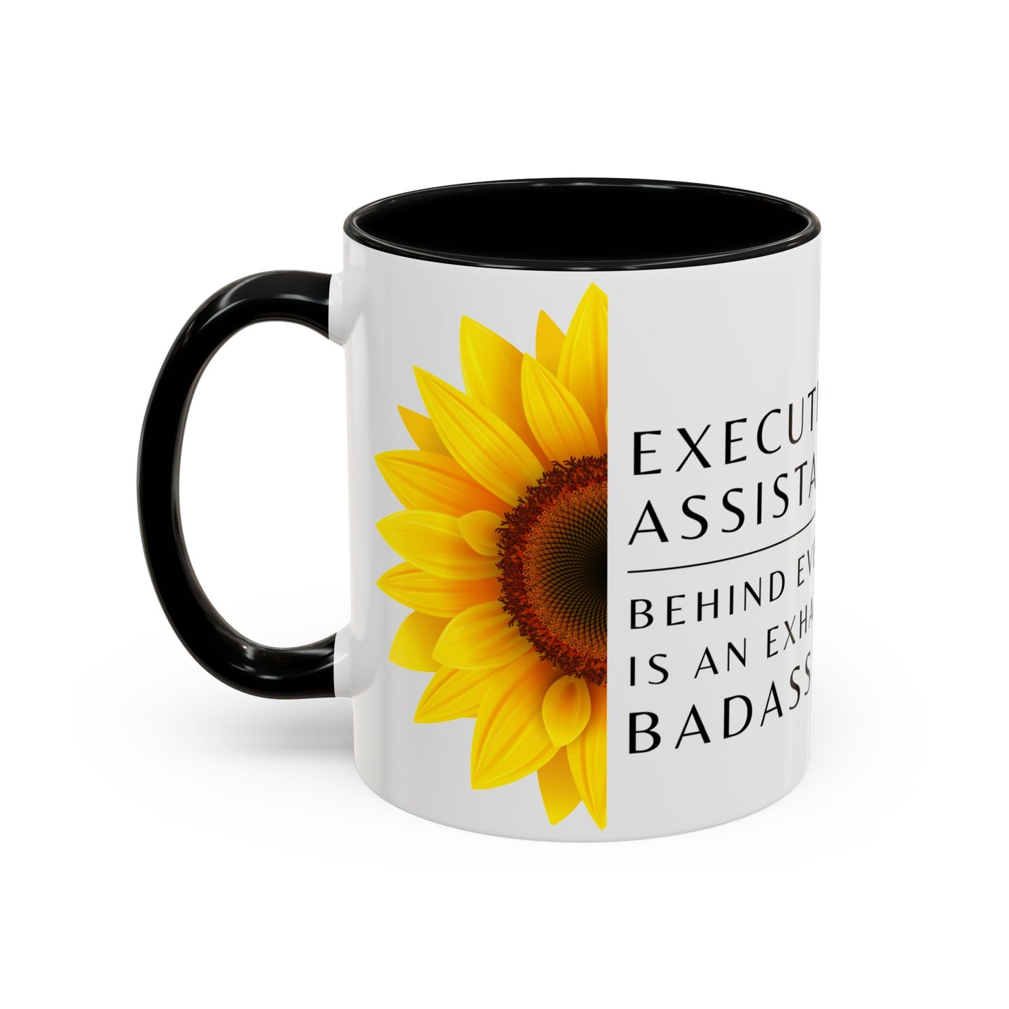 Executive Assistant Floral Coffee Mug – “Behind every exec is an exhausted badass.”