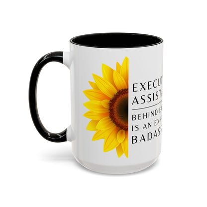 Executive Assistant Floral Coffee Mug – “Behind every exec is an exhausted badass.”