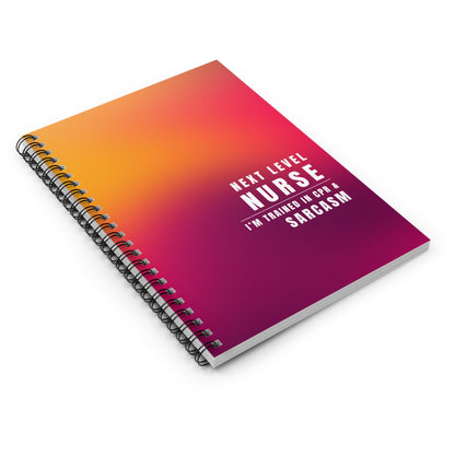 Nurse Gradient Notebook – "I’m Trained in CPR and Sarcasm"