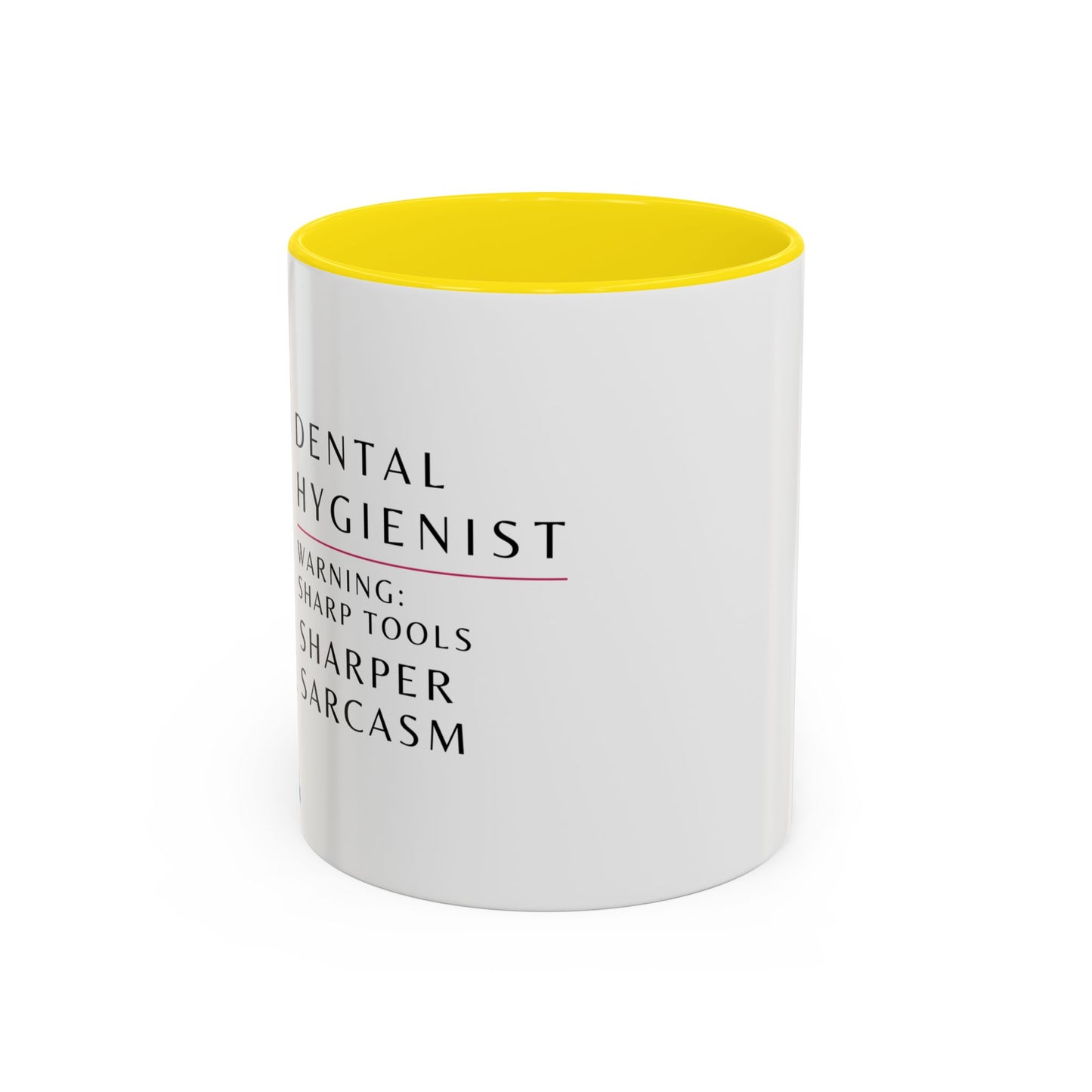 Dental Hygienist Floral Coffee Mug – "Warning: Sharp Tools, Sharper Sarcasm"
