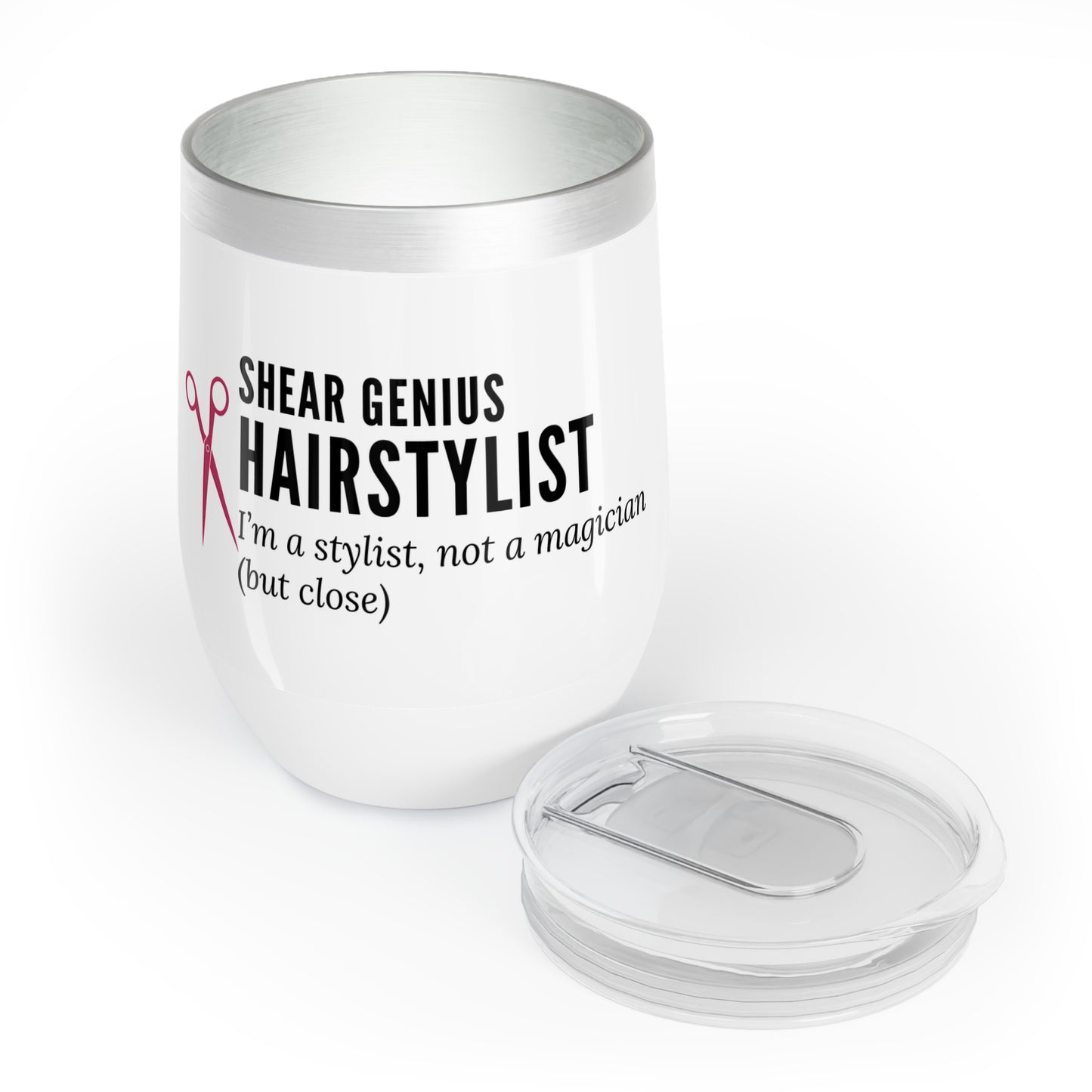 Wine Tumbler – “Hairstylist: I’m a Stylist, Not a Magician (But Close)”