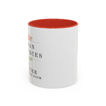 Human Resources Floral Coffee Mug: "Because Common Sense Isn’t That Common"