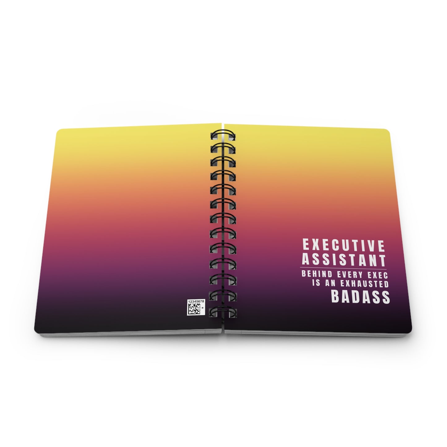 Executive Assistant Gradient Spiral Notebook – “Behind every exec is an exhausted badass.”