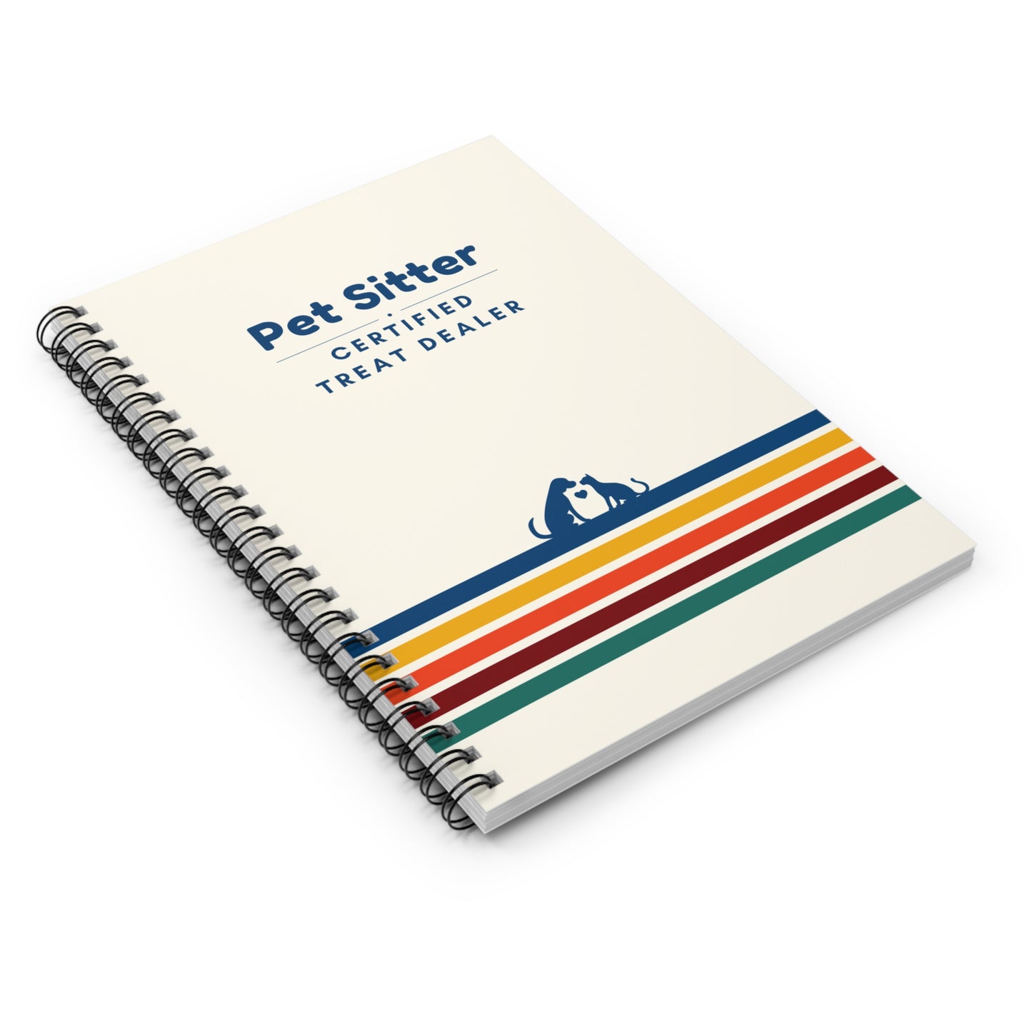 Pet Sitter Spiral Notebook – “Certified Treat Dealer.”