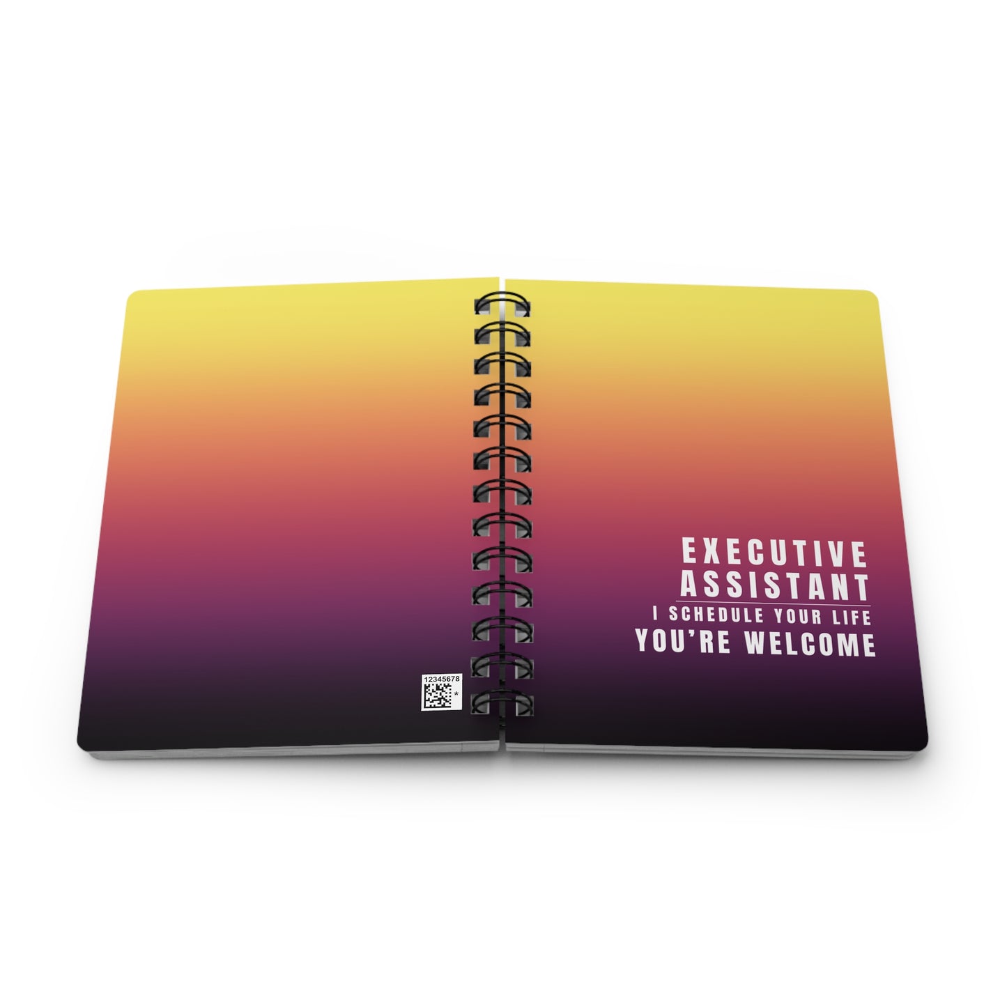 Executive Assistant Gradient Notebook – “I schedule your life, you’re welcome.”