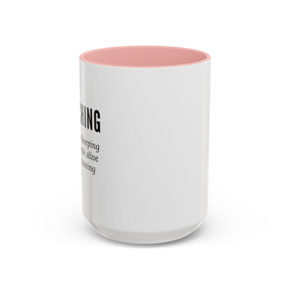 Teacher Coffee Mug – “The art of keeping small humans alive while explaining fractions”