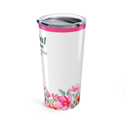 Dental Hygienist Tumbler 20oz - "I See Through Your Floss Lies" Floral Travel Mug