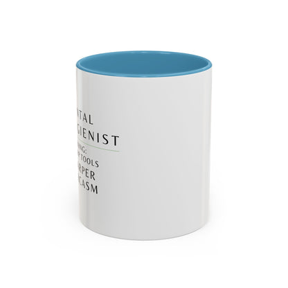 Dental Hygienist Coffee Mug – "Warning: Sharp Tools, Sharper Sarcasm"
