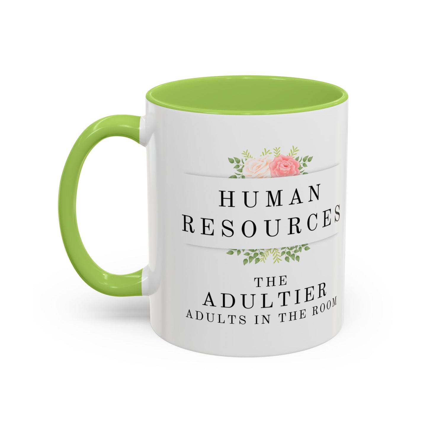 Human Resources Floral Coffee Mug: "Because Common Sense Isn’t That Common"