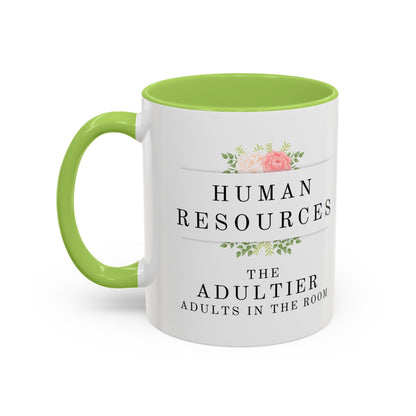 Human Resources Floral Coffee Mug: "Because Common Sense Isn’t That Common"