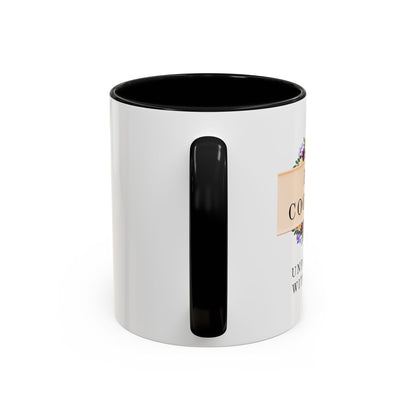 Project Coordinator Floral Coffee Mug – “Unpaid therapist with a checklist.”