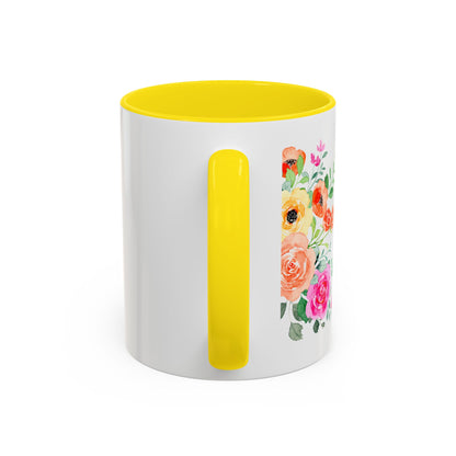 Dental Hygienist Floral Coffee Mug – "Warning: Sharp Tools, Sharper Sarcasm"