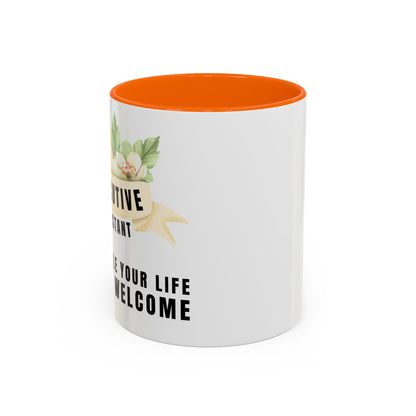 Executive Assistant Floral Coffee Mug - "I schedule your life. You're welcome."
