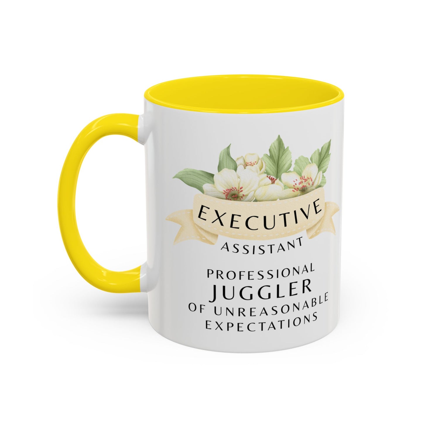 Executive Assistant Floral Coffee Mug – “Professional Juggler of Unreasonable Expectations”