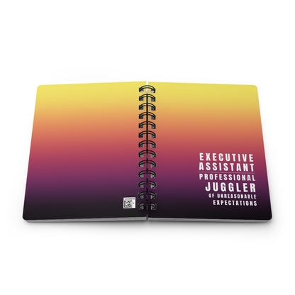 Executive Assistant Notebook – “Professional Juggler of Unreasonable Expectations.” 🎪🌸📓
