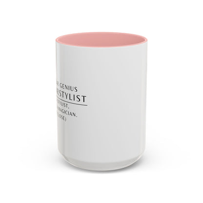 Hairstylist Coffee Mug – “I’m a Stylist, Not a Magician. (But Close.)”