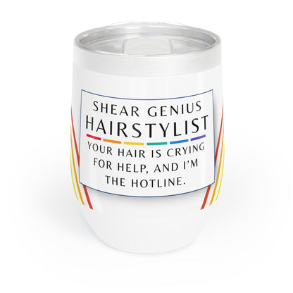 Wine Tumbler – “Hairstylist: Your Hair Is Crying for Help, and I’m the Hotline”